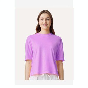 Comfort Colors 3023CL Ladies' Heavyweight Tee Cropped Boxy T-Shirt Neon Violet